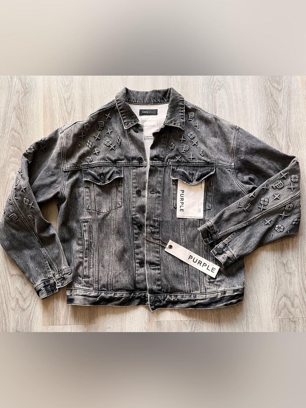 🔥Purple Brand denim jacket. Size Large
